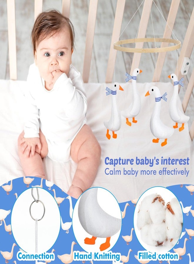 Silipull Goose Baby Mobile for Crib Goose Crib Mobile for Boys, Girls Felt Duck Nursery Decor 4 Hanging Felt Geese for Baby Shower Gift, Bassinet Toddler Room Decor, Gender Neutral Newborn Gift - Image 4